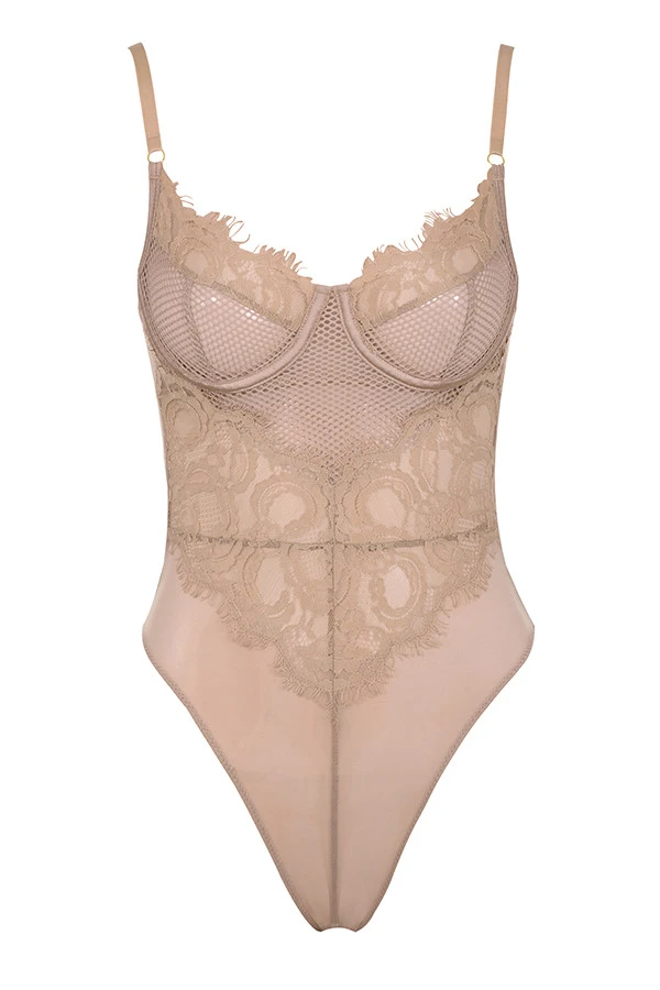 Tan Lace Bodysuit – Bild 10