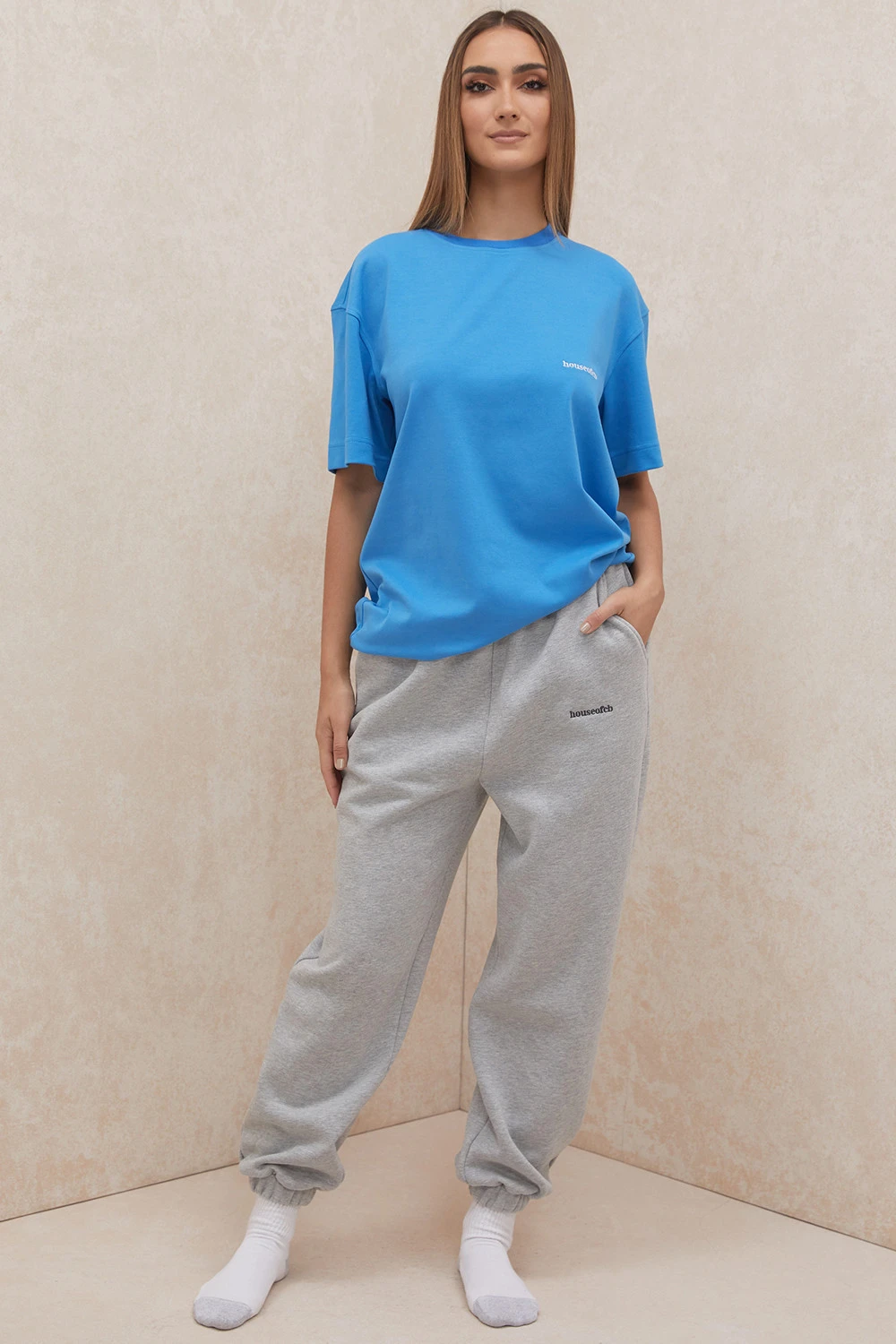 Blue Oversized Cotton Jersey T Shirt – Bild 4