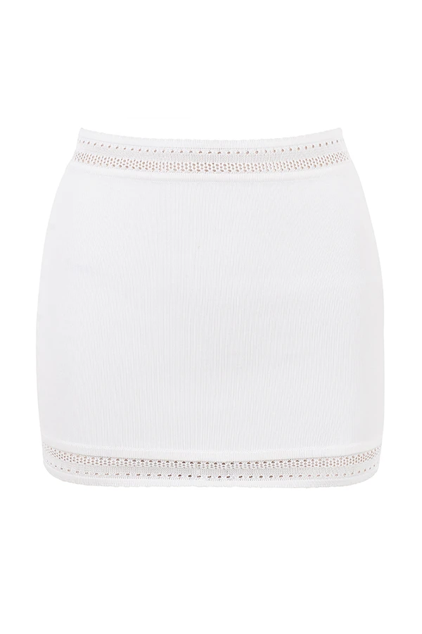 Ivory Dainty Knit Mini Skirt – Bild 15