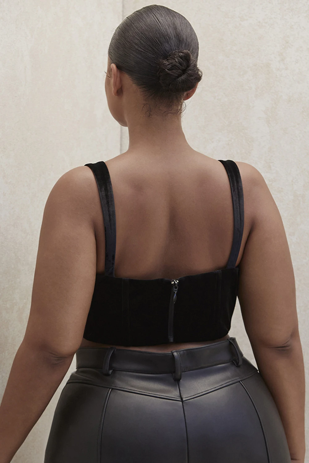 Black Velvet Cupped Corset Top – Bild 13