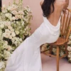 Ivory Draped Back Bridal Gown - Limited Edition