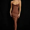 Chocolate Corset Maxi Dress