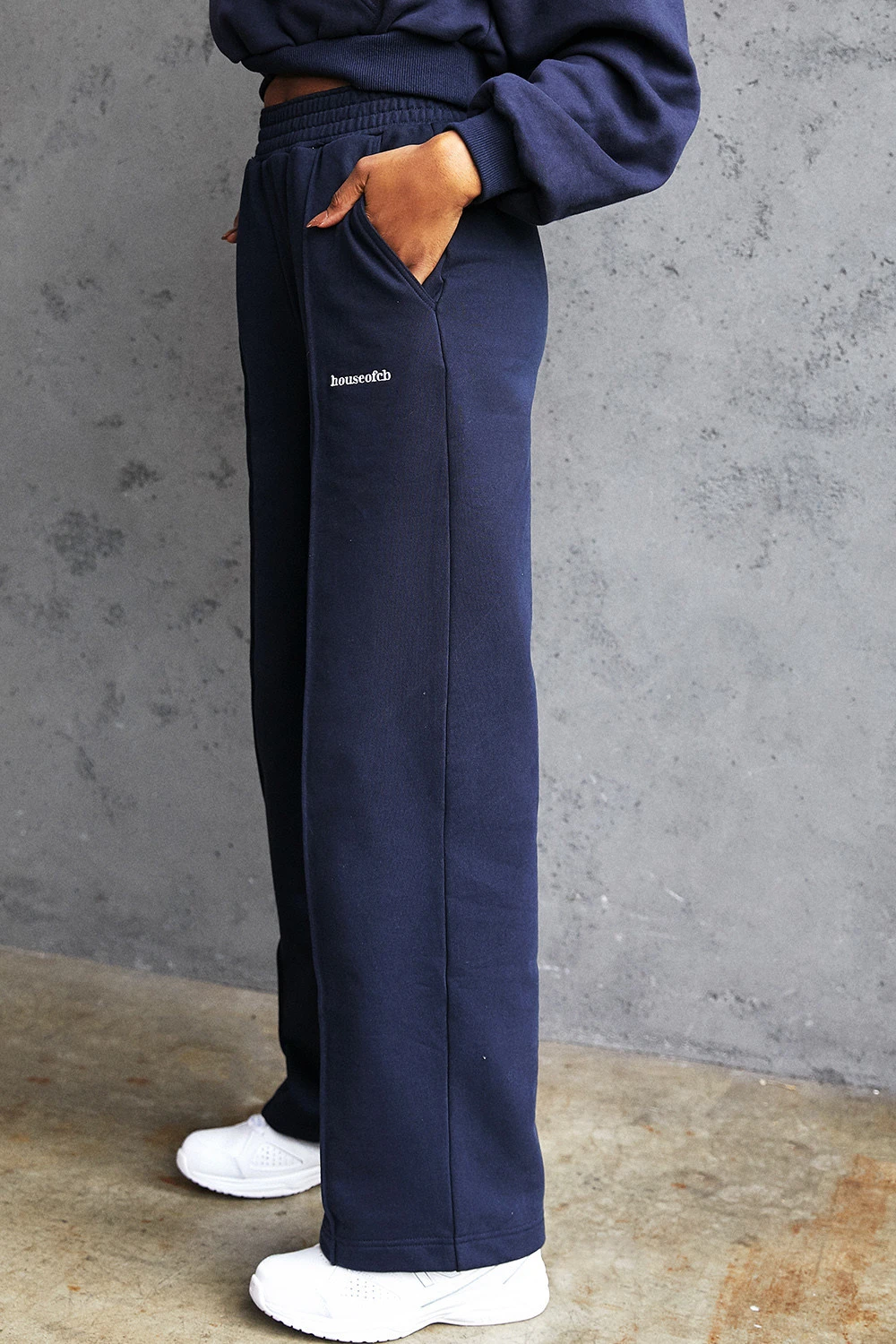 Navy Fleece Back Jogging Trousers – Bild 8