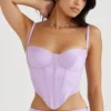 Orchid Satin Corset