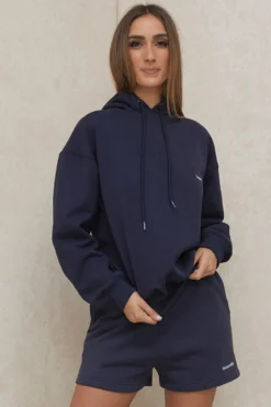 Navy Jersey Track Shorts