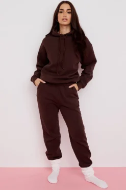 Chocolate Fleece Back Jogging Trouser
