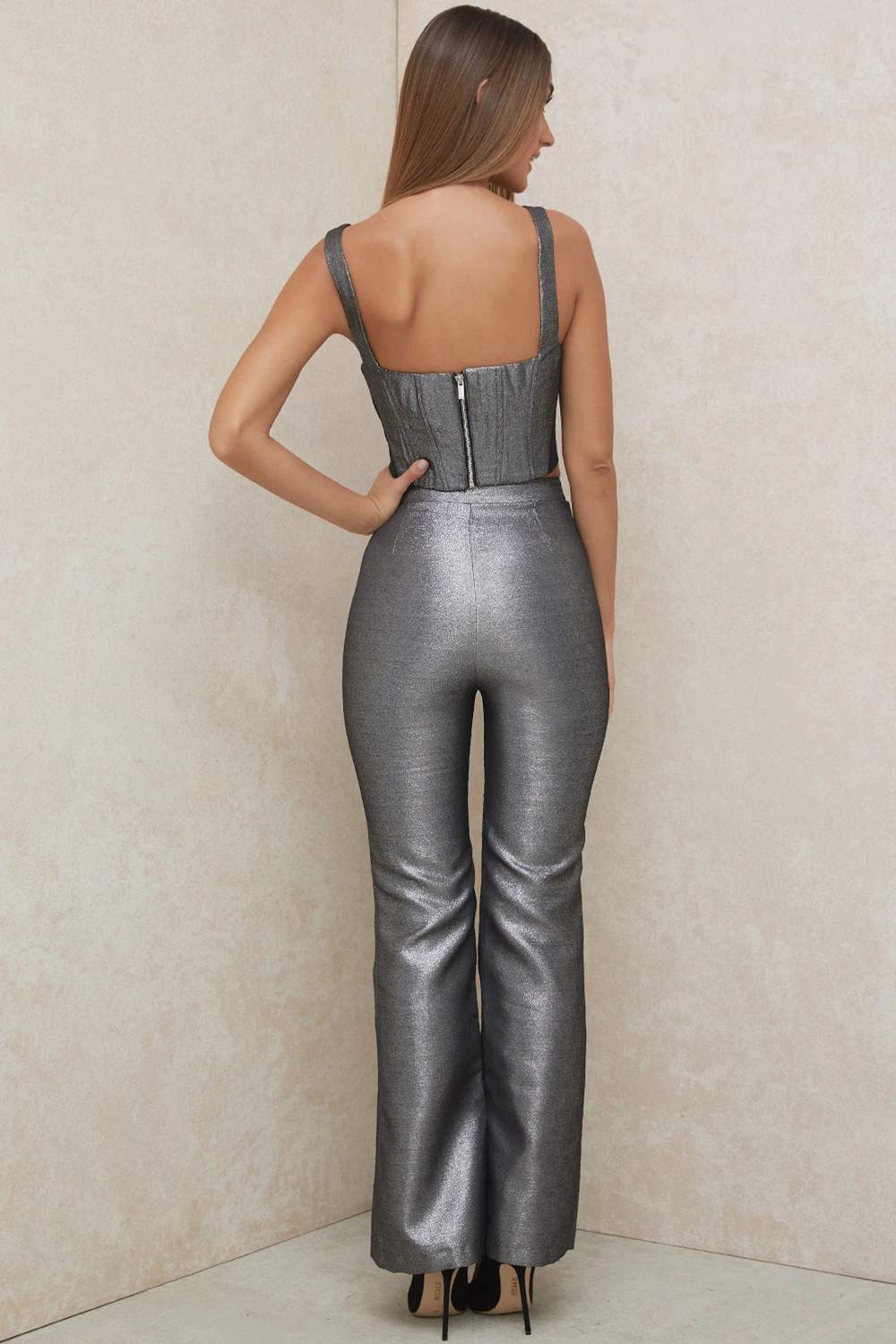 Silver Kick Flare Trousers – Bild 7