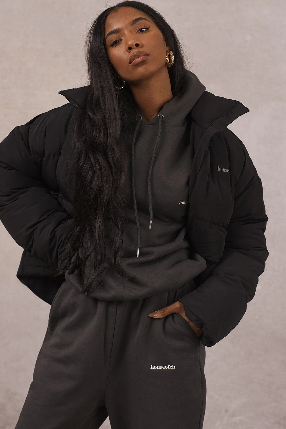 Ink Oversized C Shape Puffer Jacket – Bild 2