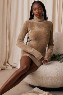 Fawn Chenille Mini Dress