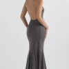 Shadow Halter Gown