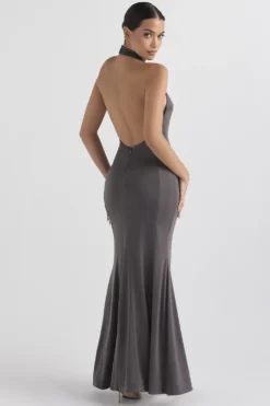 Shadow Halter Gown