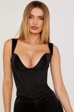 Black Satin Corset