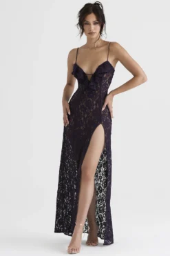 Night Shade Lace Maxi Dress