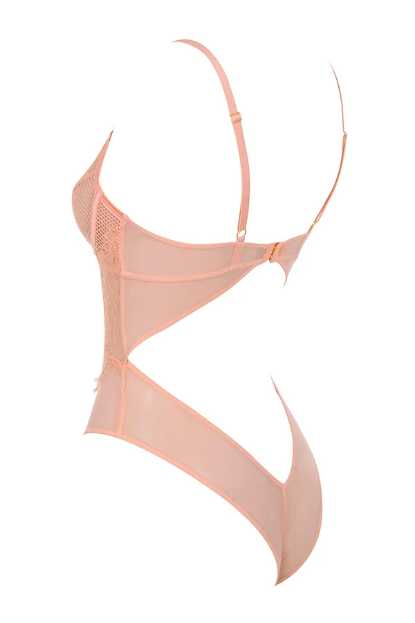 Peach Lace Bodysuit – Bild 11