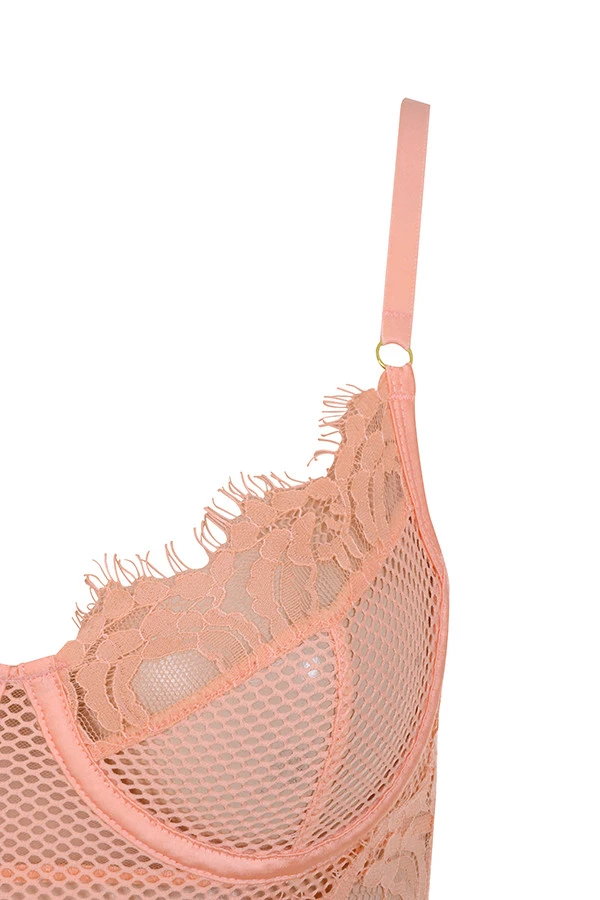 Peach Lace Bodysuit – Bild 13