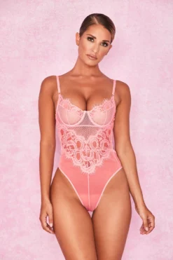 Pink Lace Bodysuit