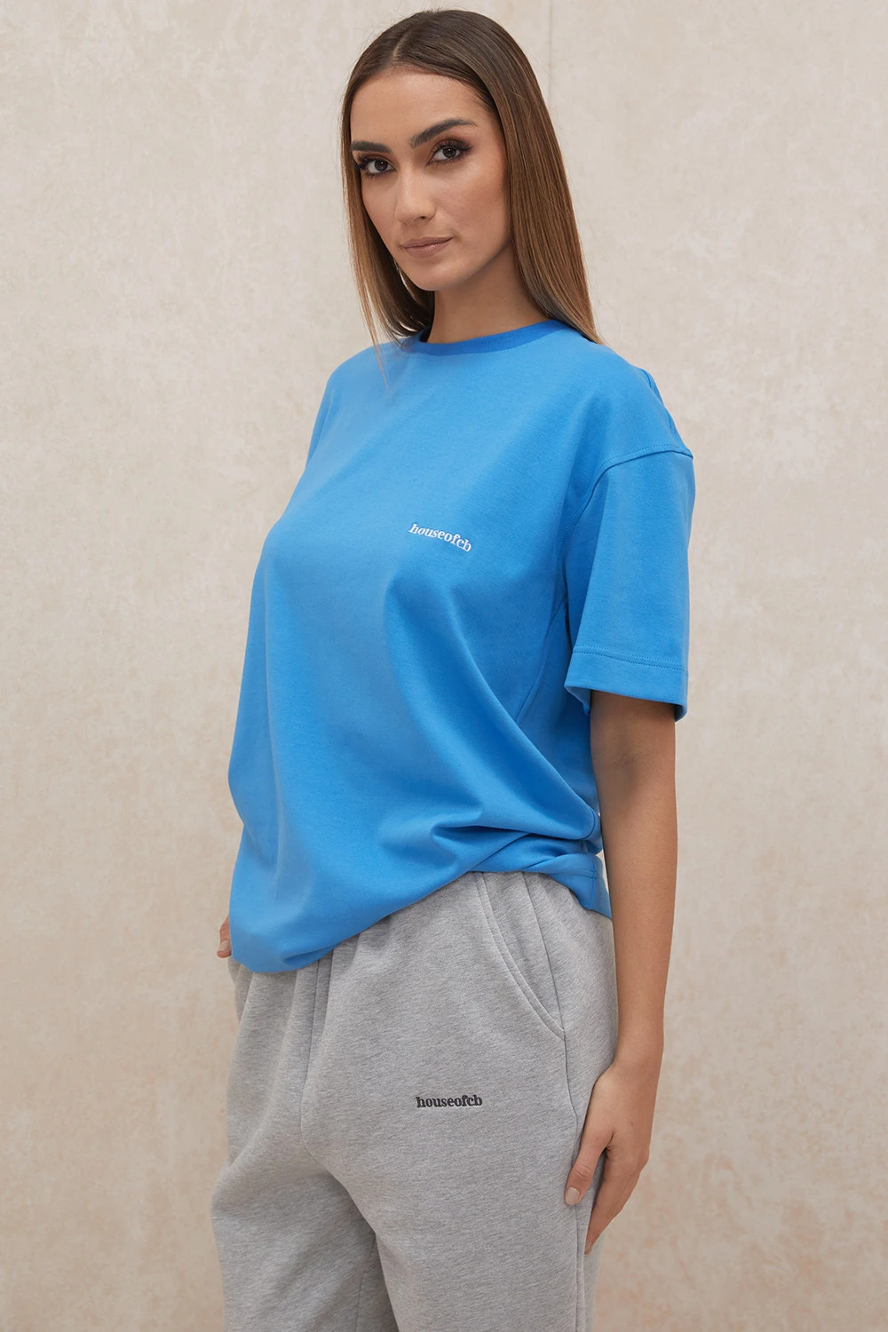 Blue Oversized Cotton Jersey T Shirt – Bild 5