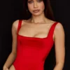 Scarlet Satin Longline Corset