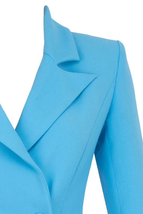 Blue Double Breasted Tailored Blazer – Bild 18