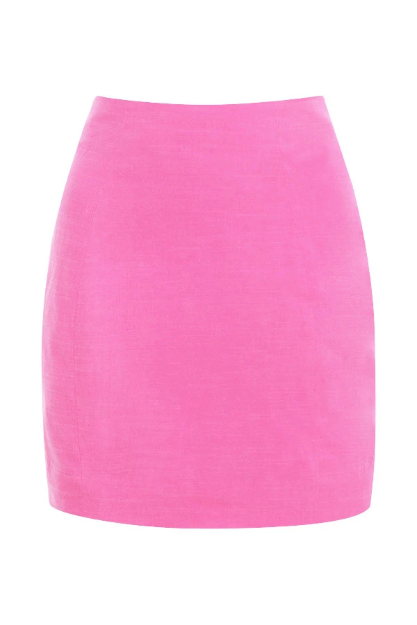 Pink Linen Mini Skirt – Bild 11