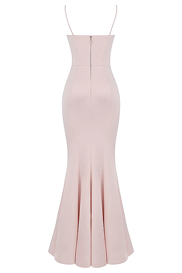 Blush Satin Fishtail Gown – Bild 17