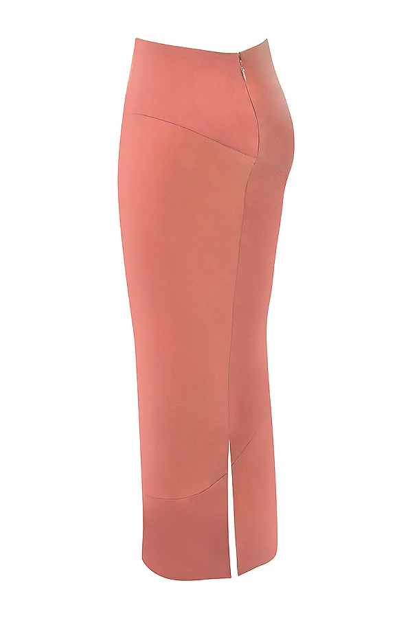 Rose Satin Low Waist Midi Skirt – Bild 13