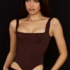 Chocolate Satin Longline Corset