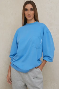Blue Long Sleeve Top