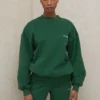 Green Oversized Crewneck Sweatshirt